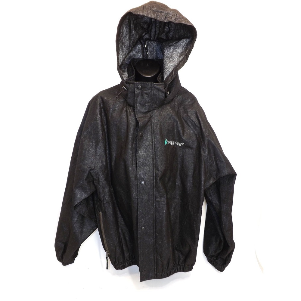 Frogg Toggs Men's Bull Frogg Rain Jacket - Black Size M
